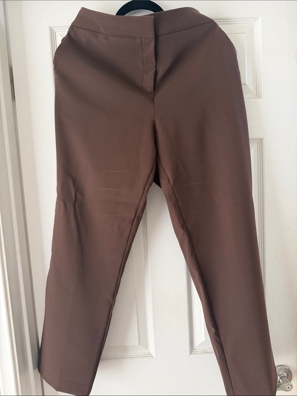 Rachel Zoe Brown Straight-Leg Trousers